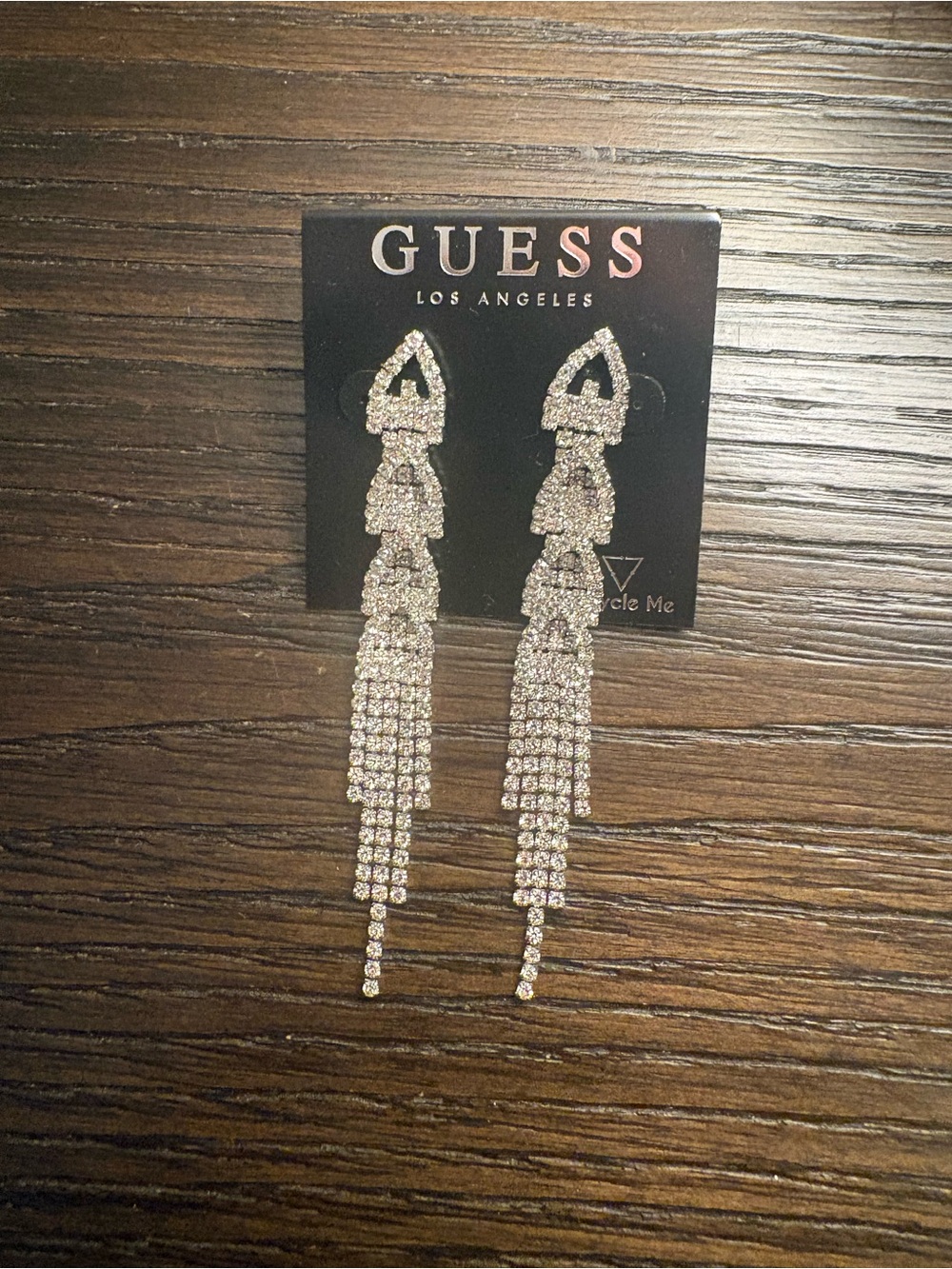 NEW Guess Silver Tassel Drop Earrings